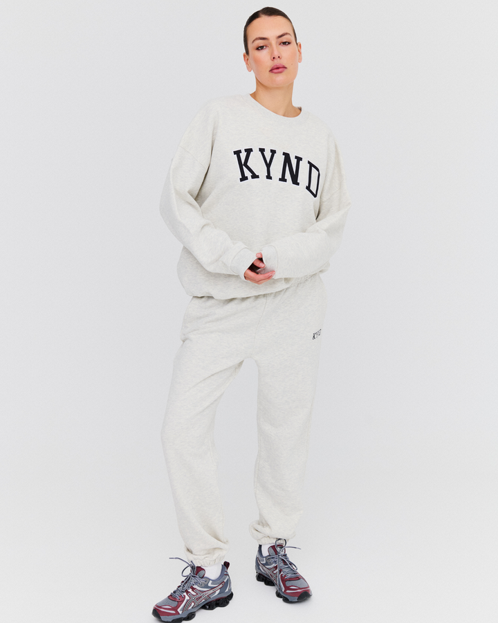 Varsity Sweatpants - Grey Marle